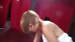 Busty redhead teen in nurse uniform gangbanged hard