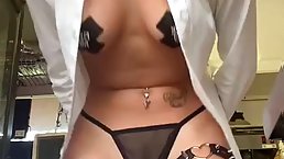 Pretty girl in sexy lingerie posing on cam