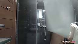 Skinny Thai girl in stocings gets fucked by tourist