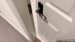 Amateur blonde sucks big cock after shower (POV)