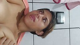 Amateur busty Latina MILF gets fuked and jizzed by BBC