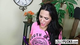  A couple of horny busty babes love licking each other's pussy