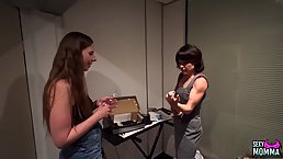 Horny Lucy and Alice enjoy lessbian sex