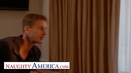 Hot ebony MILF Demi Sutra fucks her friend's husband