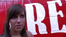 Tall German girl at casting