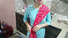 Amateur busty Indian MILF masturbates in the kitchen