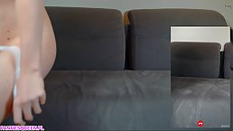 Amateur girl is flashing huge pumped pussy