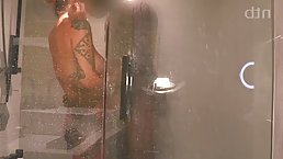 Busty blonde MILF gets fucked in the shower