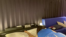 Asian cheerleader fucks with her BF