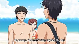 Skinny Anime blonde fucks on the beach (uncensored Hentai)