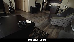 Young redhead babe rides her stepdad's cock for cash (POV)