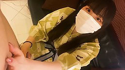 Amateur Japanese girl gives nice POV blowjob