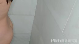 Small tits Latina babe in stockings Lia Ponce gets cum in her mouth