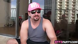 Hot beach teens have spring break sex party