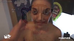 Amateur German brunette teen gets fucked and facialyzed