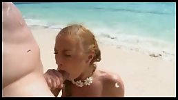 Hot blonde teen with nice boobs gets fucked on the beach