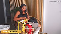 Hot Latina babe brings fire to casting