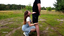 Pretty brunette teen gives nice POV blowjob and swallows cum