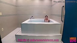 Small tits brunette teen gets her pussy licked
