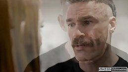 Widower seduces his stepson's redhead girlfriend