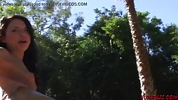 Slim brunette teen with nice ass twerks on a hard cock